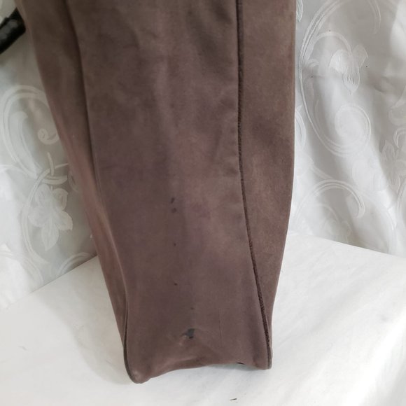 Mambo Women's Brown Suede Leather Tote Shoulder Bag - Picture 5 of 8